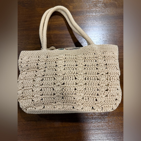 The Sak double strap crochet shoulder bag coastal beach tote - Picture 14 of 14